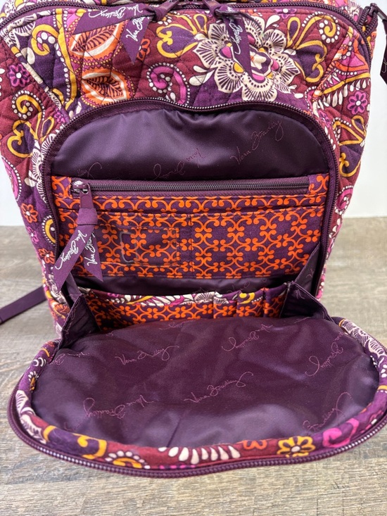 Vera Bradley Safari Sunset Laptop Backpack Retired Quilted Floral Travel Bag - Picture 5 of 12